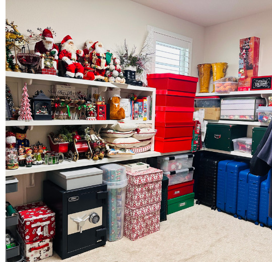 After organization — Holiday Storage Room